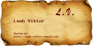 Leeb Viktor névjegykártya